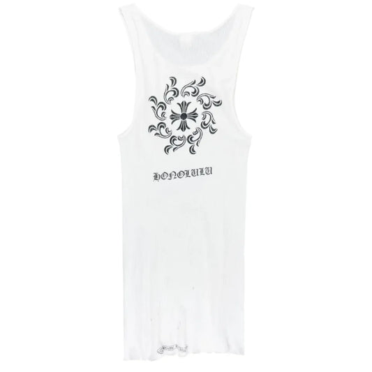 Chrome Hearts Vintage Honolulu Exclusive Horeshoe Tank Top | Small, Tan
