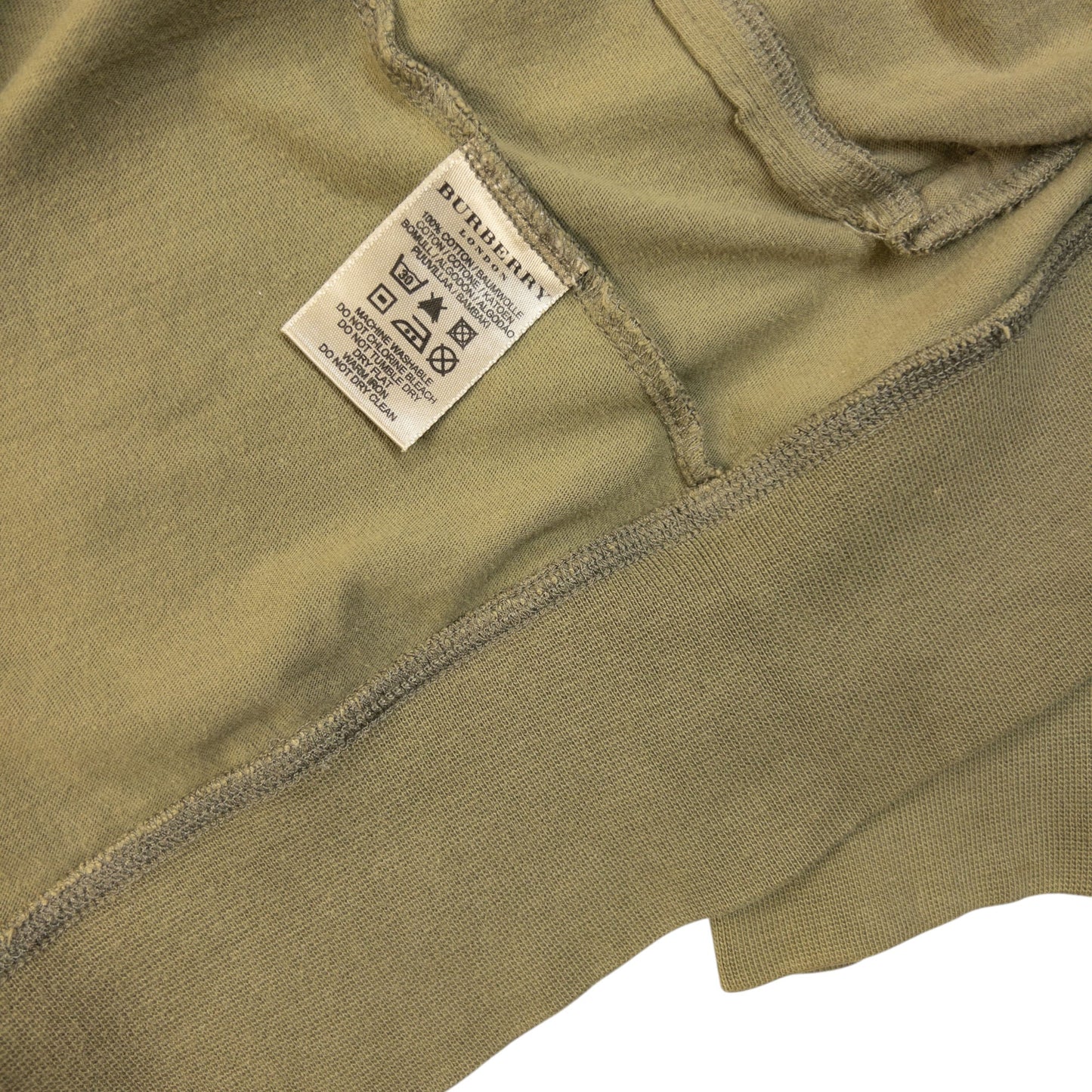 Vintage 2000s Burberry Zip Up Sweatshirt Size S | Small, Green