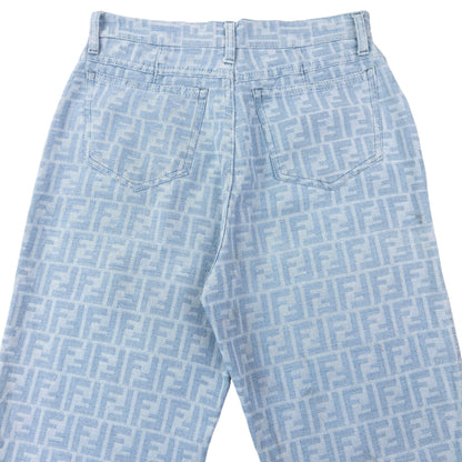 Vintage 90s Fendi Monogram Lightweight Denim Jeans Size W26
