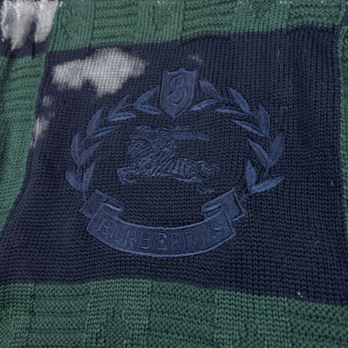 Vintage Burberry Embroidered Knit Jumper Size M
