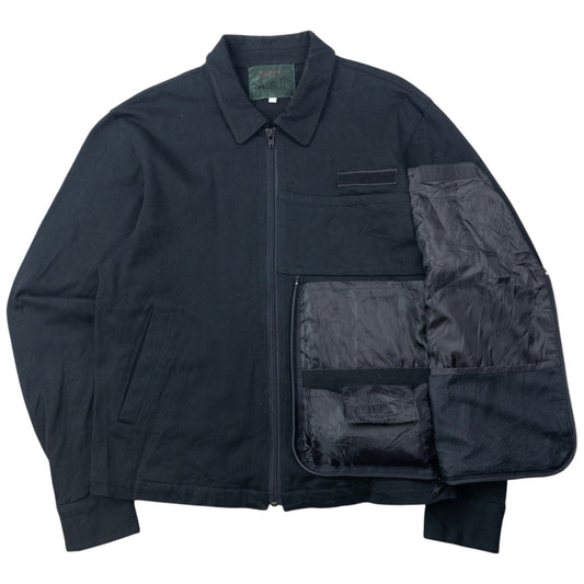 Vintage 90s Yohji Yamamoto D'Urban A.A.R Zip Pocket Jacket Size S | Small, Black