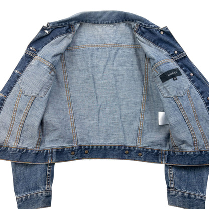 Vintage 2000s Gucci By Tom Ford Button Up Denim Jacket Womens Size S | Small, Blue