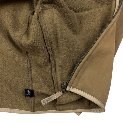 Vintage Stussy Fleece Lined Zip Up Jacket Size M