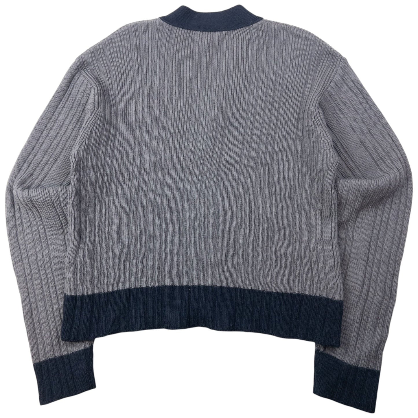 Vintage 2000s PPFM Ribbed Cardigan Size S | Small, Grey