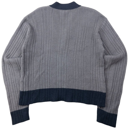 Vintage 2000s PPFM Ribbed Cardigan Size S | Small, Grey