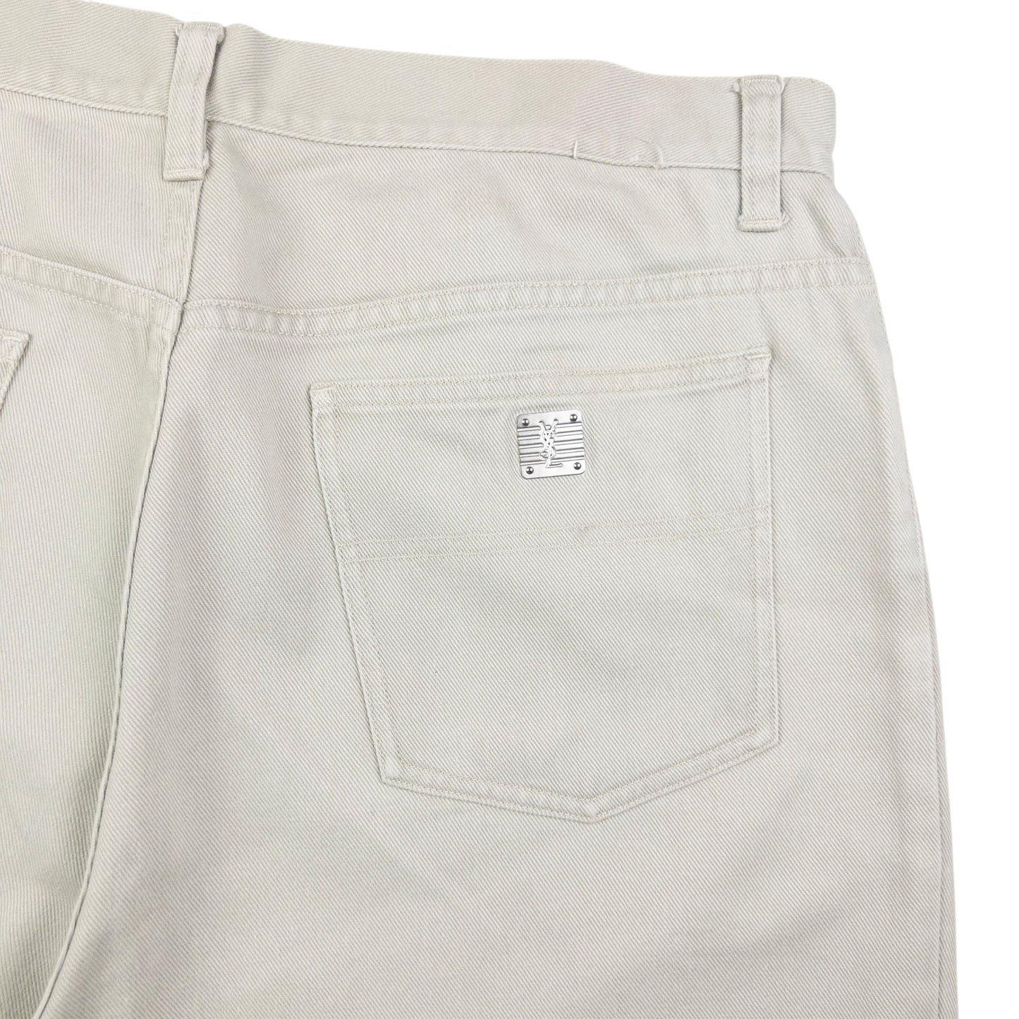 Vintage YSL Yves Saint Laurent Embossed Denim Jeans Size W37