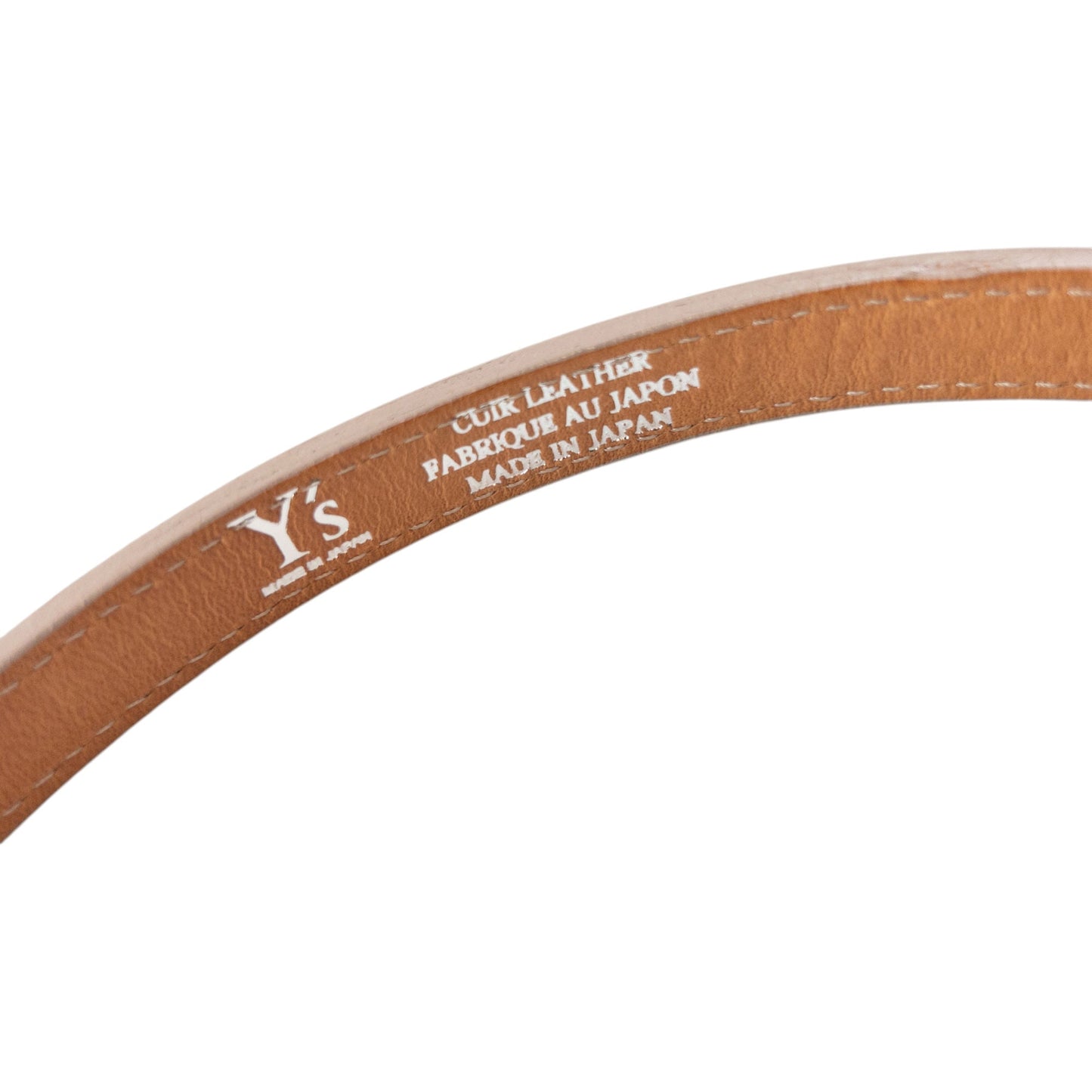 Vintage 2000s Yohji Yamamoto Leather Dog Collar | O/S, Beige