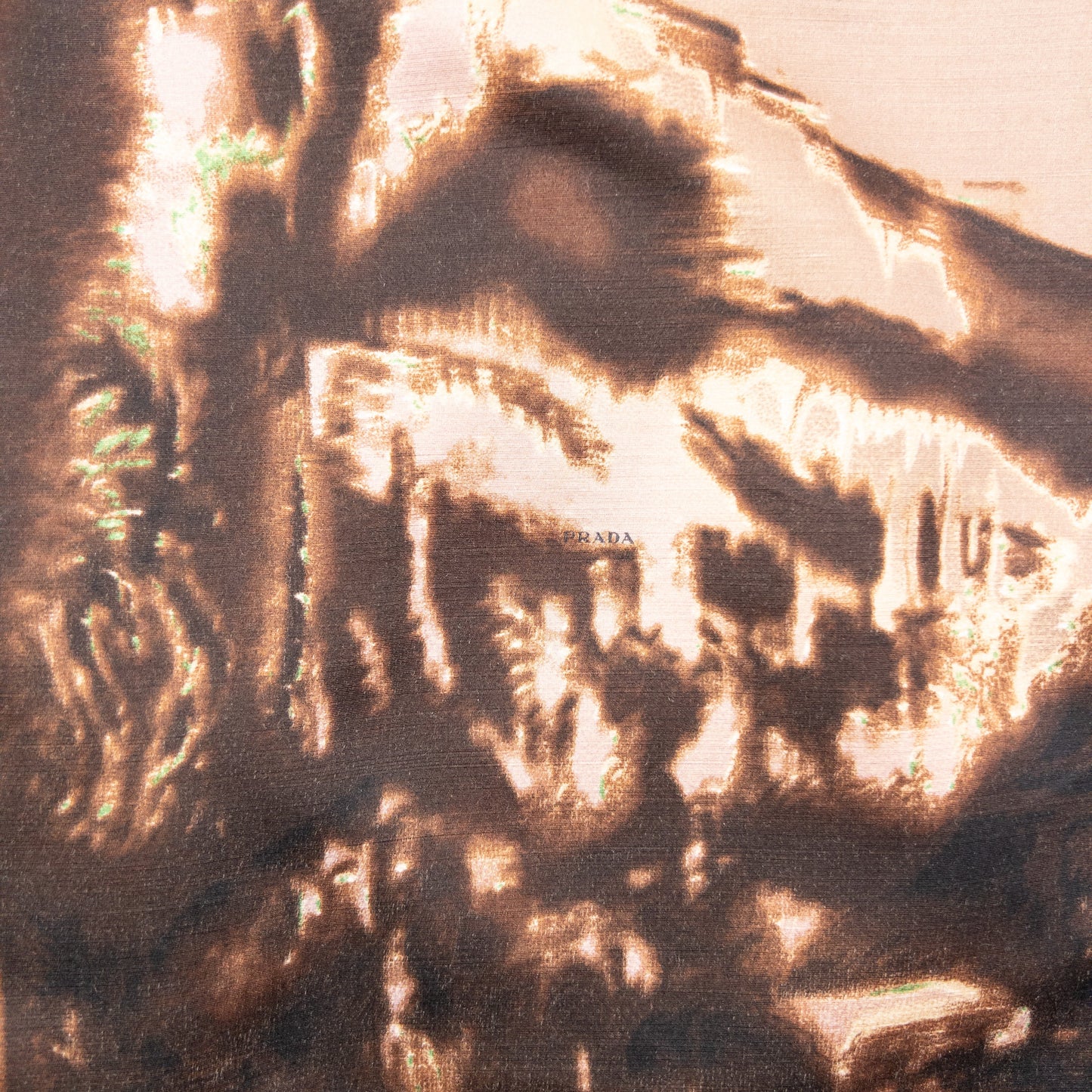 Vintage FW2004 Prada Ruched Pleat Landscape And Temple Skirt Womens Size W28 | W28, Multicoloured