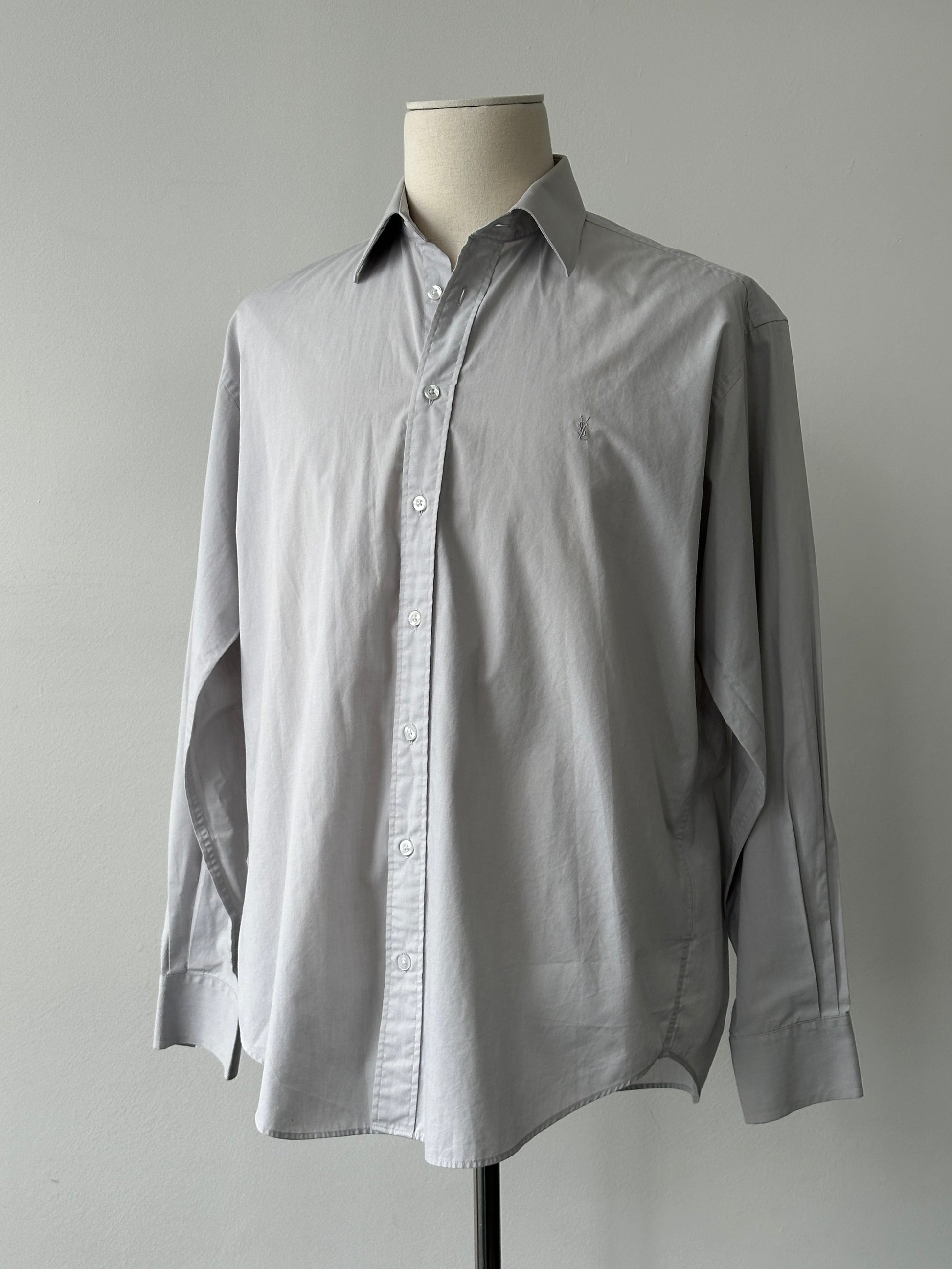 Yves Saint Laurent Pour Homme 2000s Cotton Logo Shirt - XL