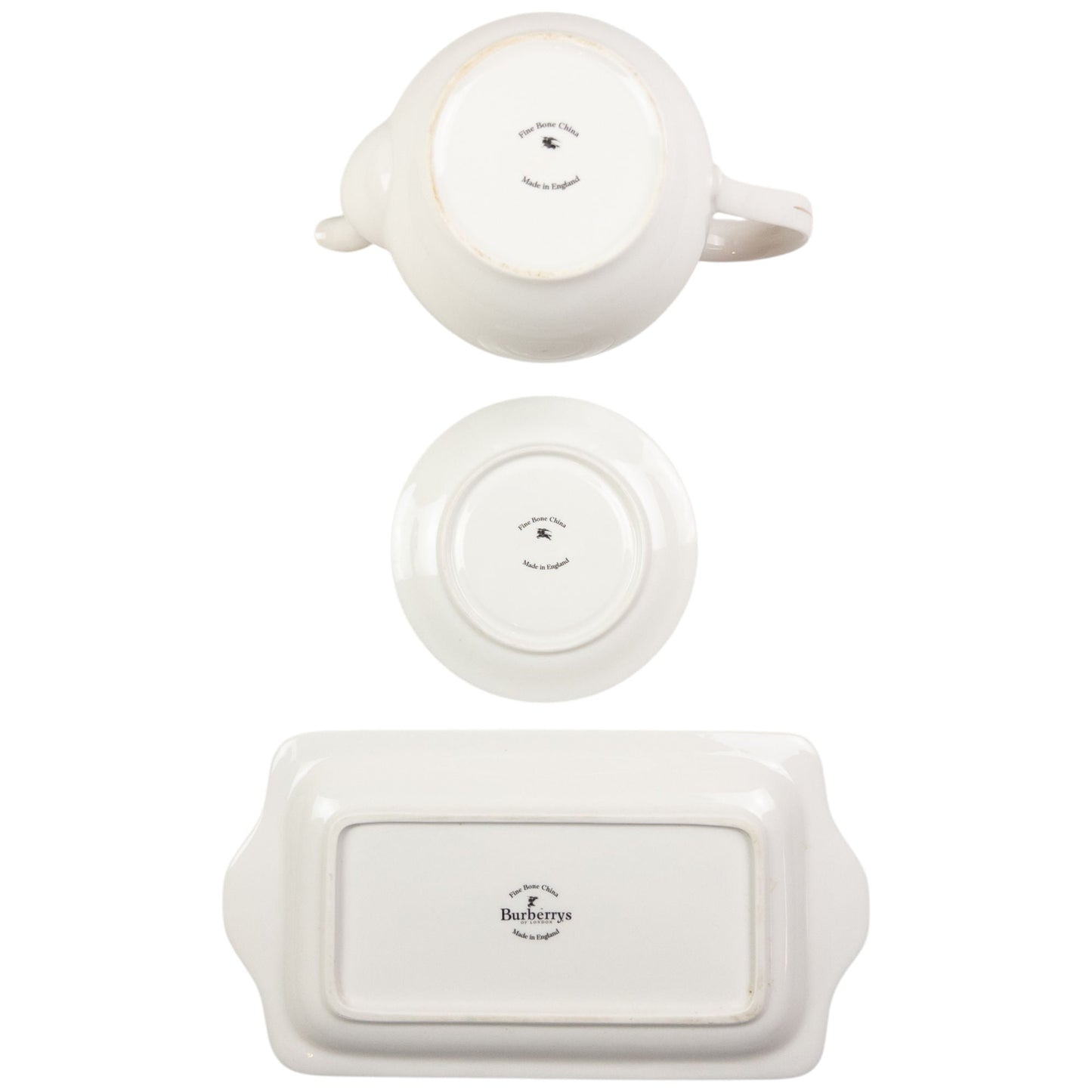 Vintage Burberry Nova Check Fine Bone China Tea Set
