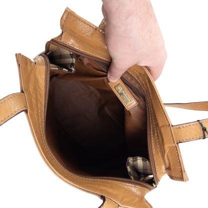 Vintage 80s Burberry Nova Check Leather Crossbody Bag