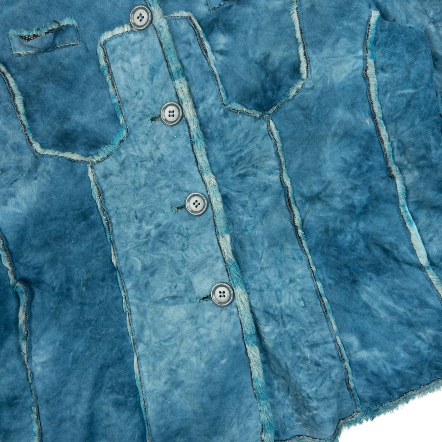 Vintage 90s Y'Saccs By Yohji Yamamoto Shearling Jacket Womens Size M | Medium, Blue