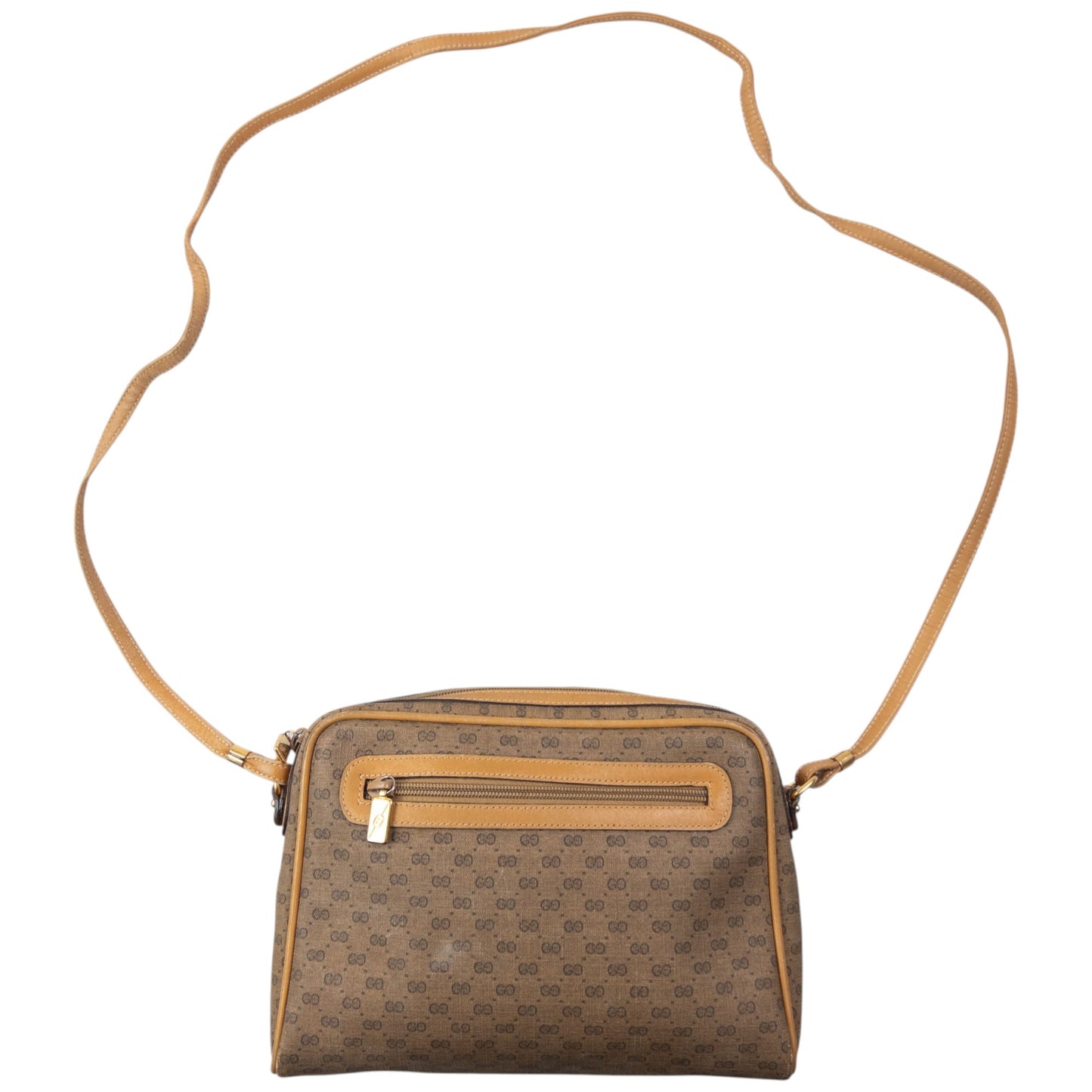 Vintage 80s Gucci Monogram Leather Crossbody Bag