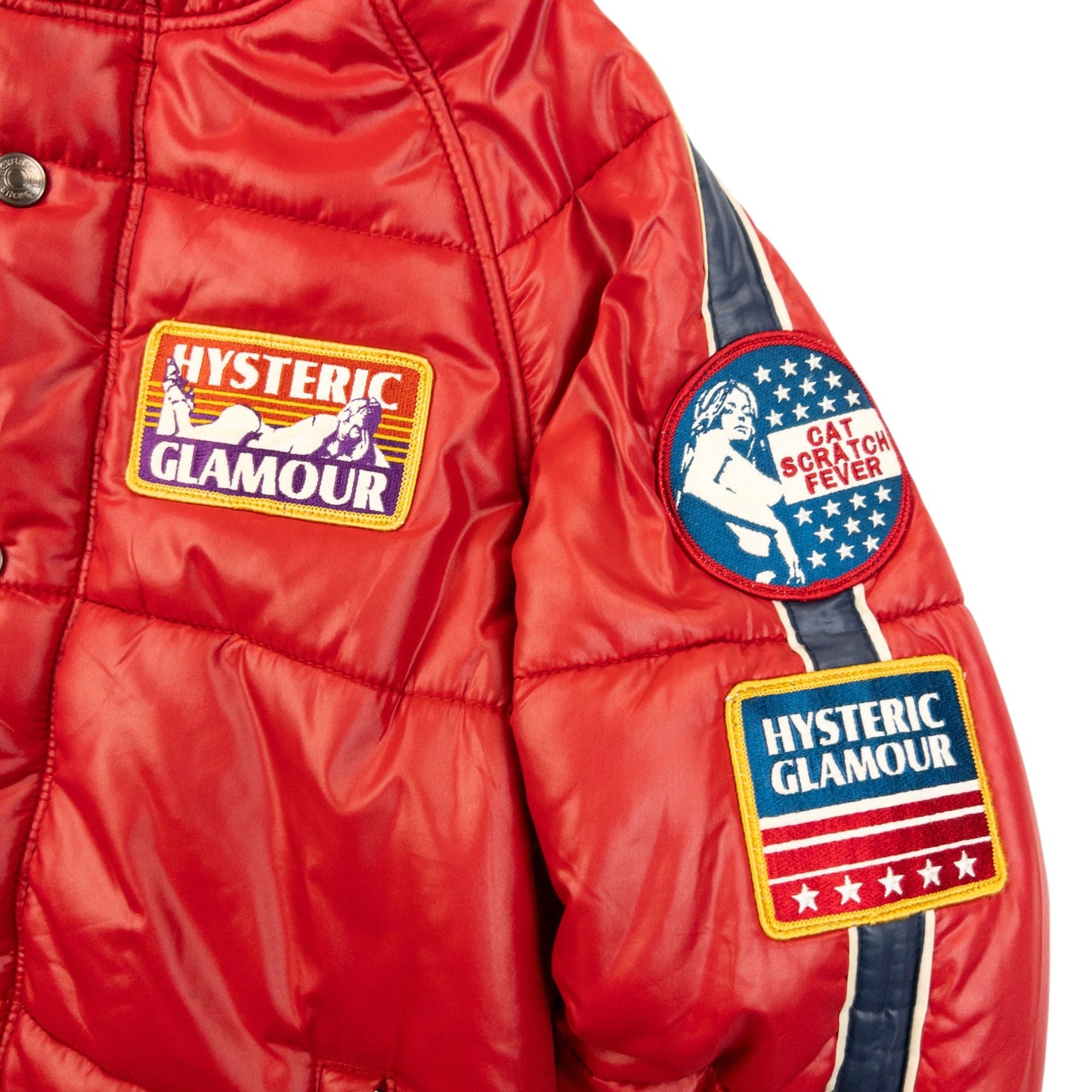 Vintage 90s Hysteric Glamour Primaloft Puffer Jacket Womens Size M | Medium, Red