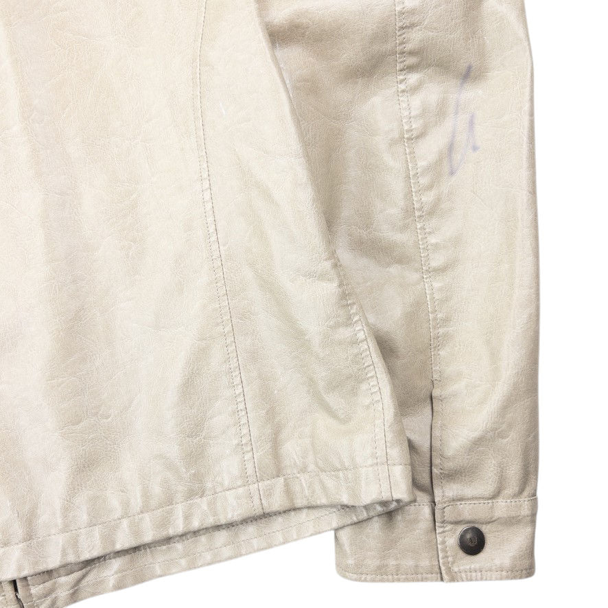 Vintage Armani Jeans Leather Biker Jacket Size M