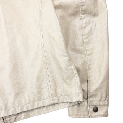 Vintage Armani Jeans Leather Biker Jacket Size M