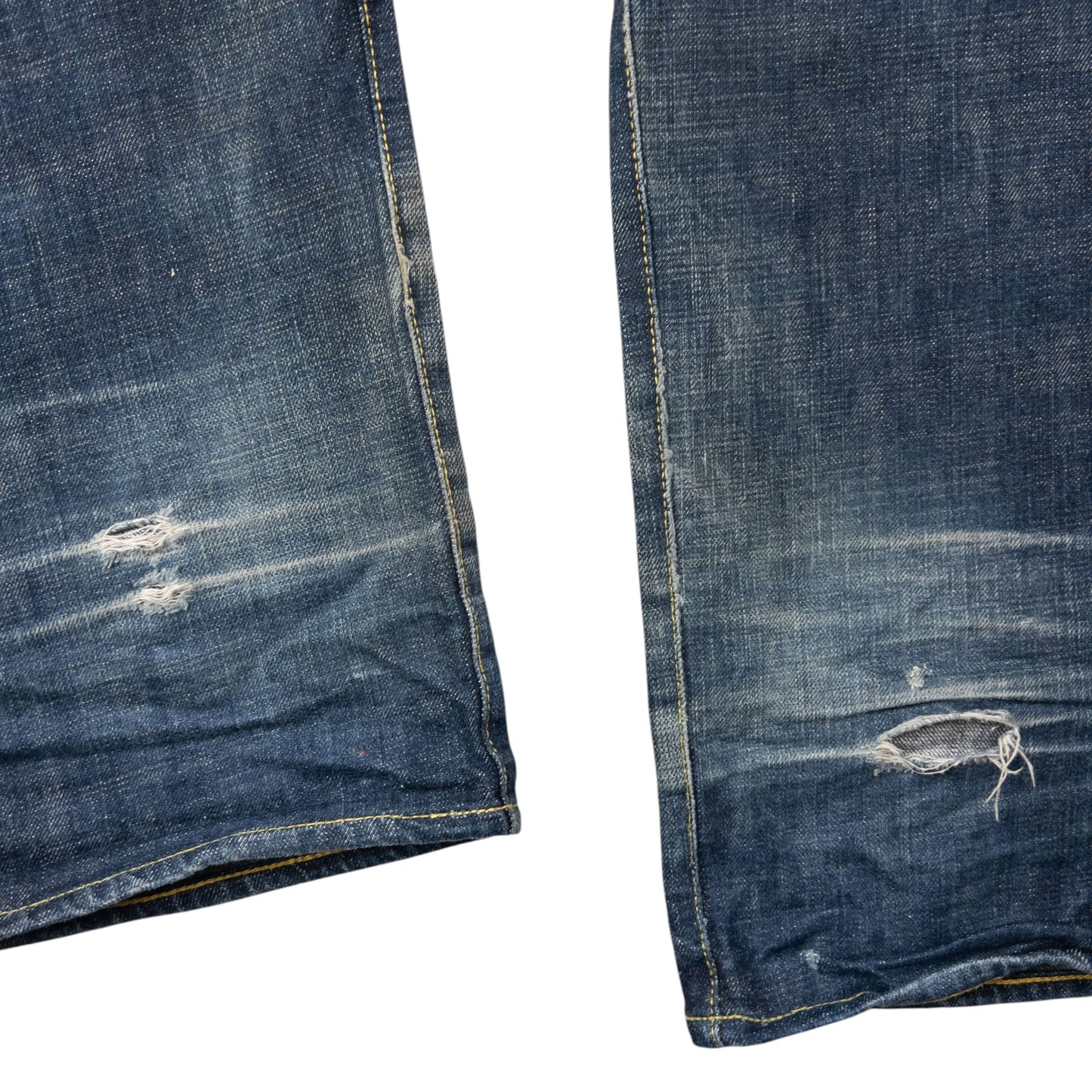 Vintage 2000s Evisu Painted Daicock Japanese Denim Jeans Size W32 | W32, Multicoloured