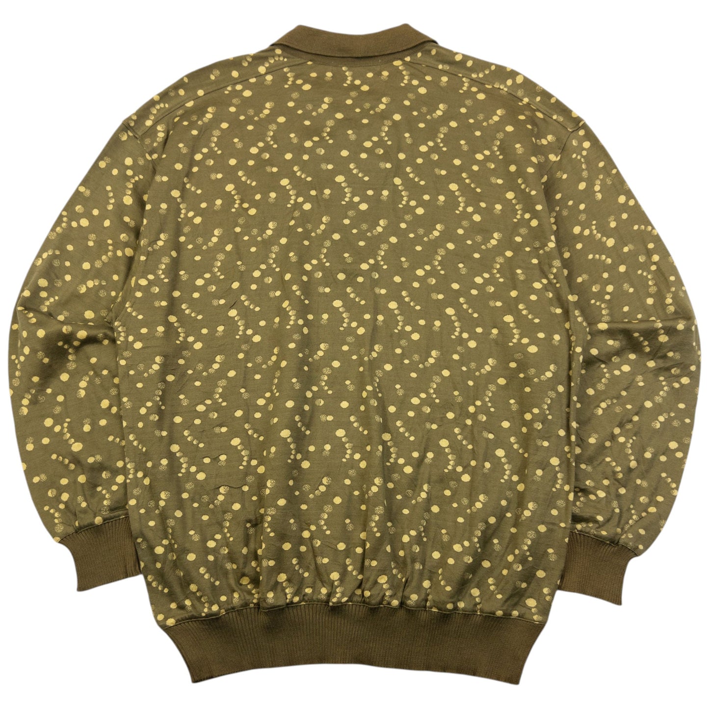 Vintage 80s YSL Yves Saint Laurent Q Zip Polo Sweatshirt Size S | Small, Green
