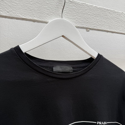 Prada Logo T-shirt (L) | Large, Black