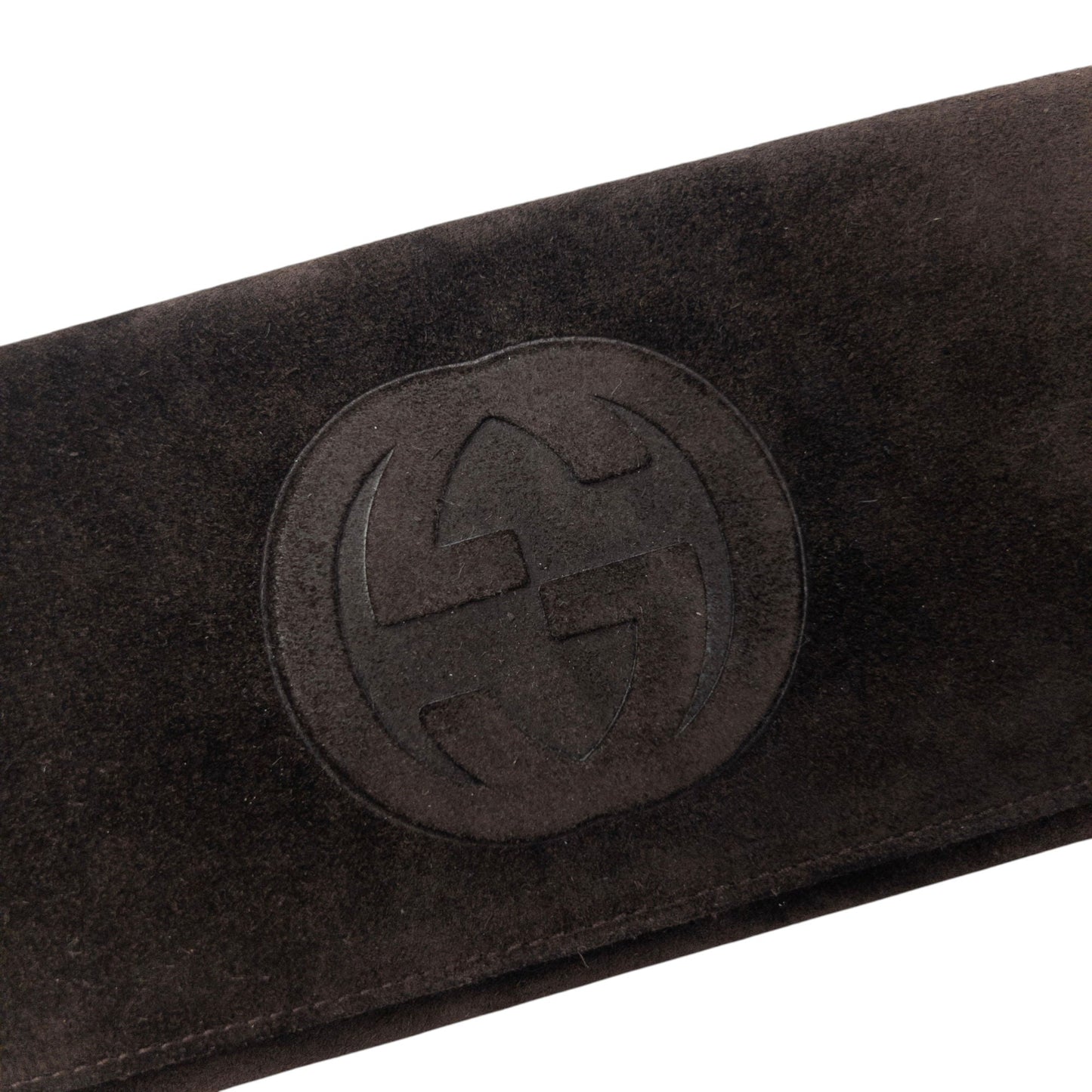 Vintage 2000s Gucci Embossed Suede Purse