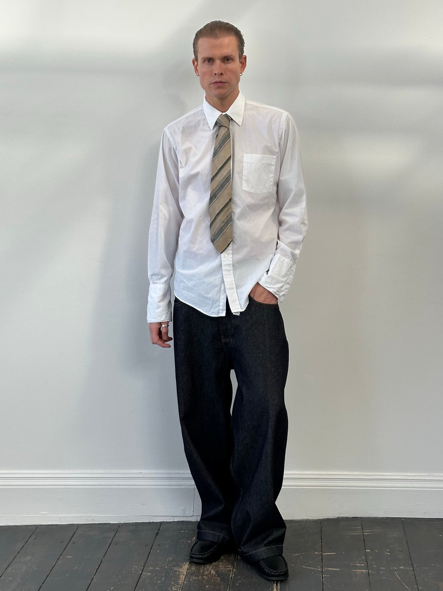 Christian Dior 1990s Cotton Dress Shirt - M