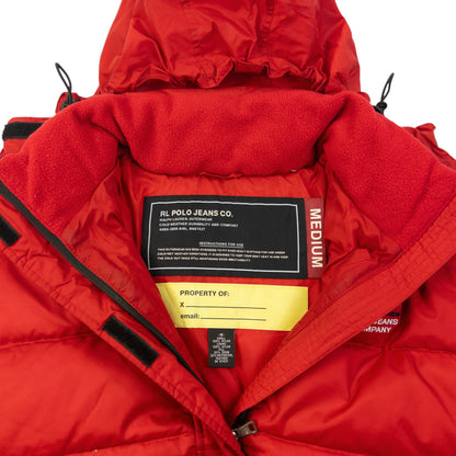 Vintage 2000s Ralph Lauren Polo Jeans Puffer Jacket Womens Size M | Medium, Red