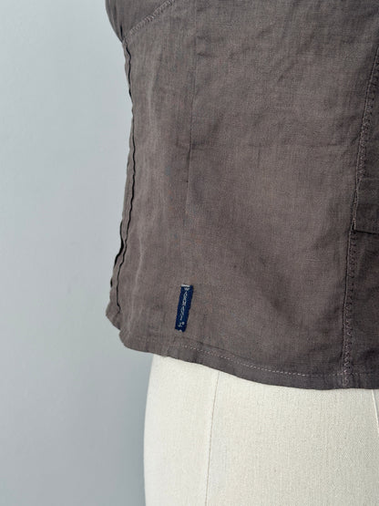 Armani Jeans 1990s Pure Linen Corset Top - S