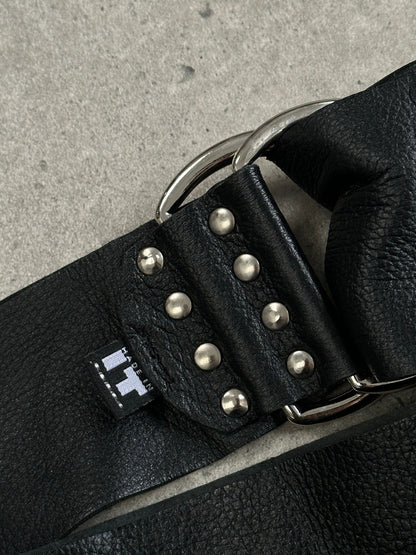 Gianni Versace Versus 1990s Leather Chunky Belt
