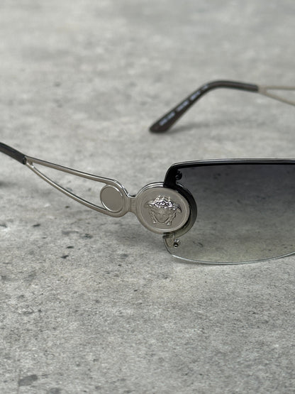 Versace 2000s Medusa Logo Rimless Sunglasses