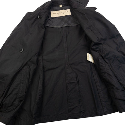 Vintage Burberry Brit Belt Waist Trench Jacket Womens Size M | Medium, Black