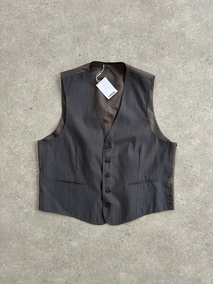 Vintage 1990s Striped Waistcoat - L