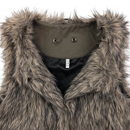 Vintage Armani Jeans Fur Gilet Womens Size S