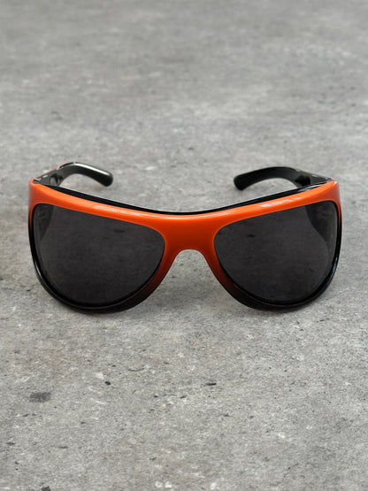 Vintage 2000s Shield Wrap Logo Sunglasses