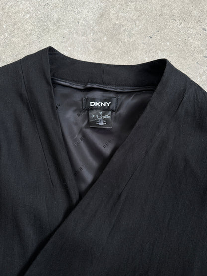 DKNY Linen Minimal Belted Trench Coat - M-L