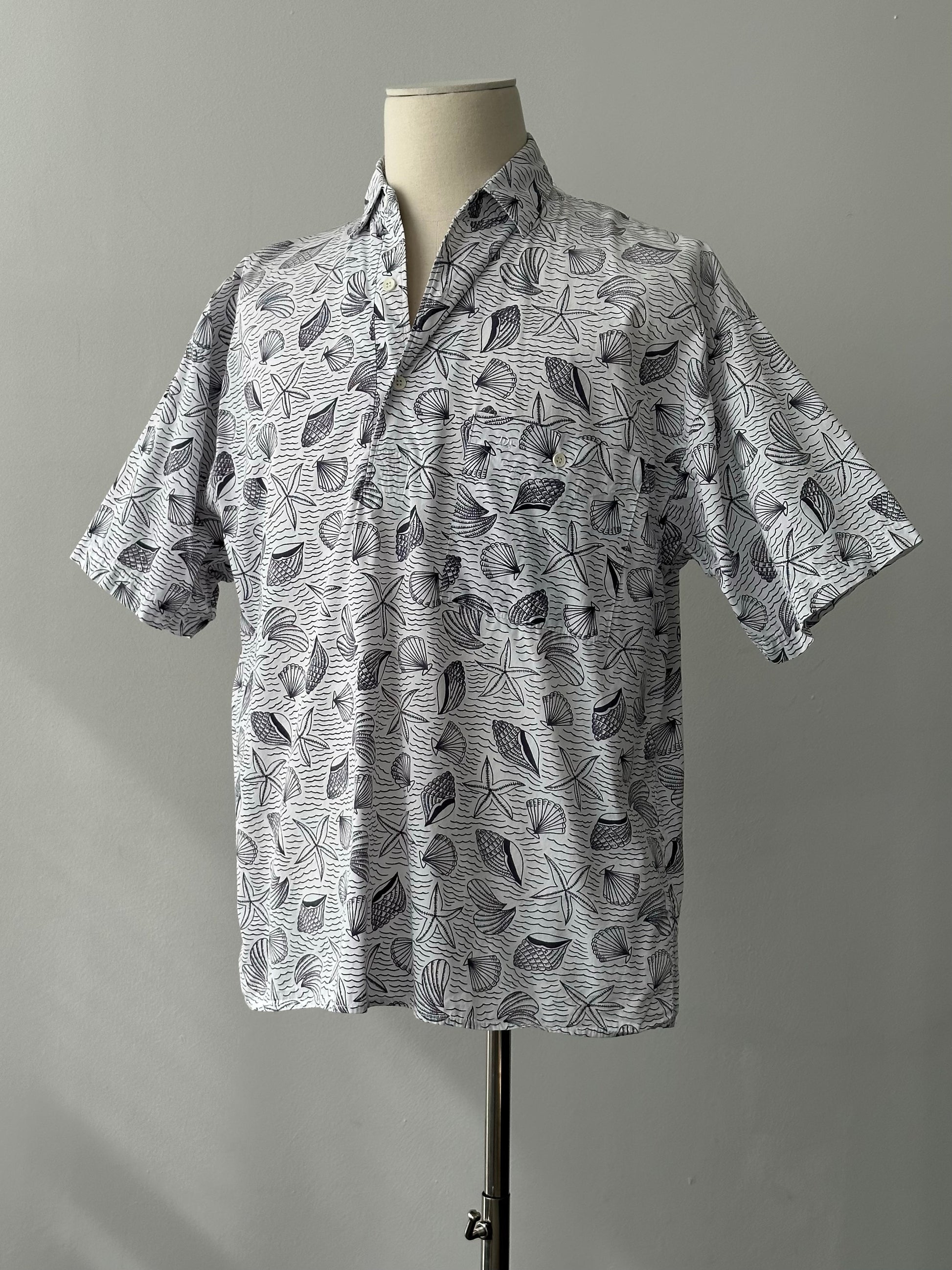 Christian Dior 1990s Cotton Resort Print Short Sleeve Shirt - XL