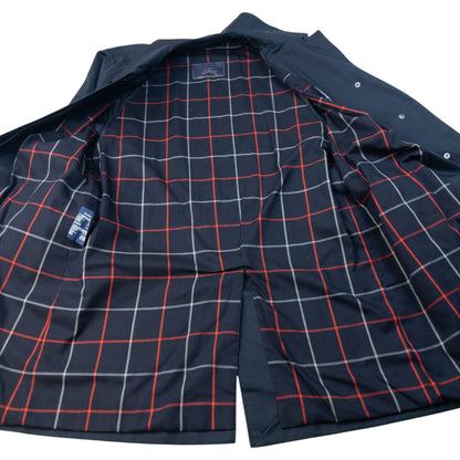 Vintage 90s Burberry Nova Check Lined Belt Waist Trench Jacket Womens Size XL | XL, Navy