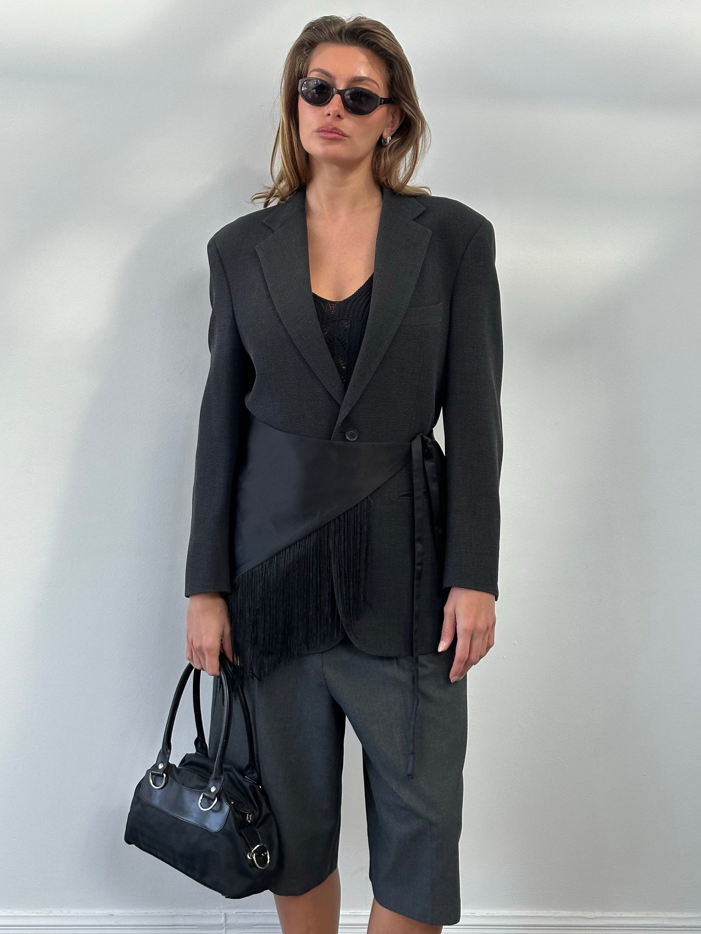 Burberry London 2000s Wool Single Breasted Woven Blazer - M