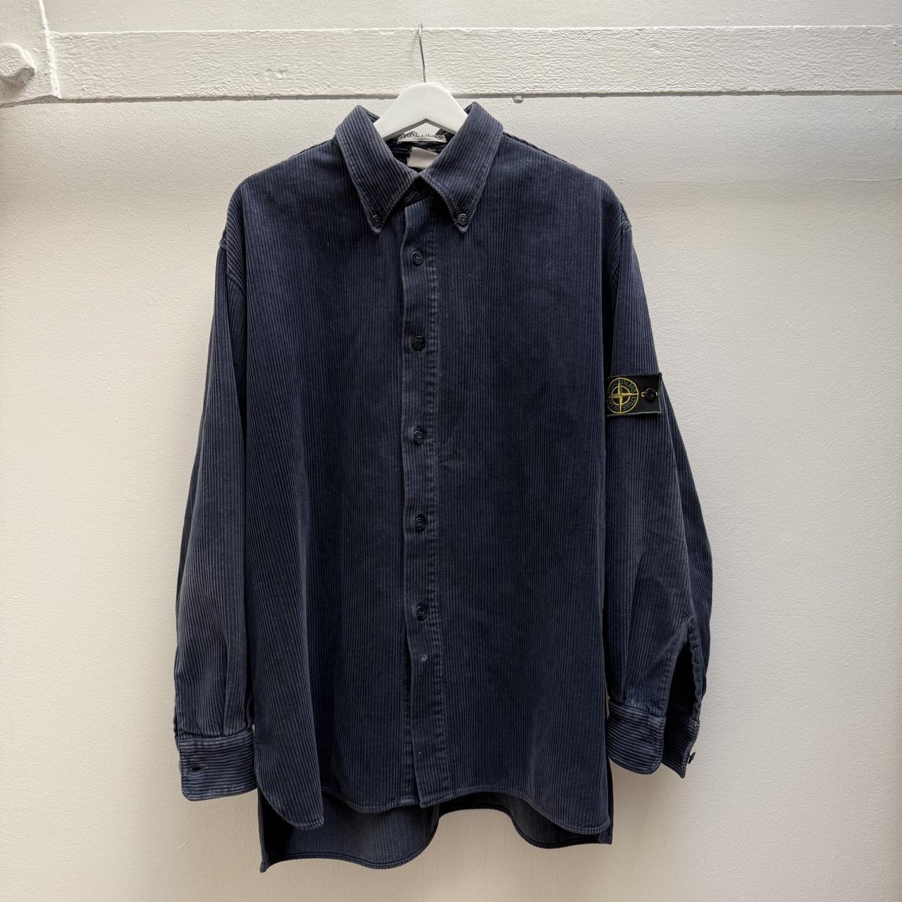 Stone Island 1995 Jumbo Corduroy Over Shirt (XL) | Extra Large, Blue