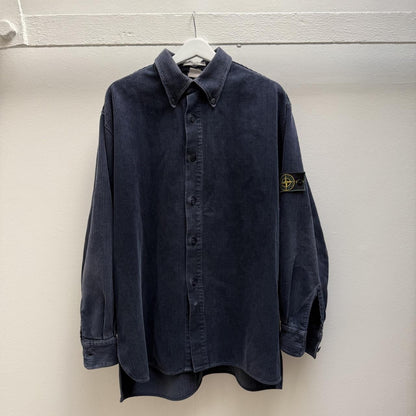 Stone Island 1995 Jumbo Corduroy Over Shirt (XL) | Extra Large, Blue