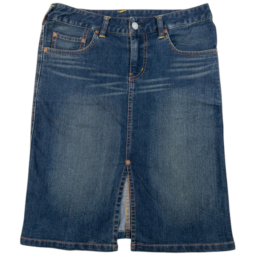 Vintage Evisu Donna Double Gull Japanese Denim Skirt Womens Size W30