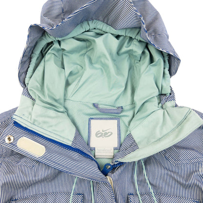 Vintage 2000s Nike 6.0 Striped Zip Up Snowboarding Jacket Womens Size L | Large, Blue