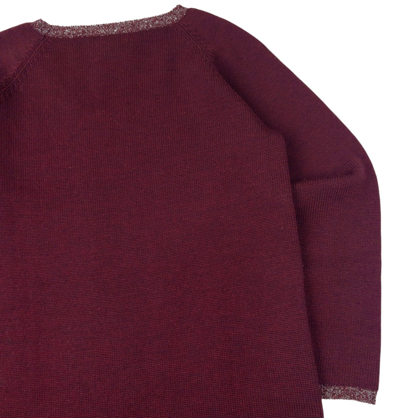Vintage 90s Yohji Yamamoto Knitted Jumper Dress Womens Size L | Large, Burgundy