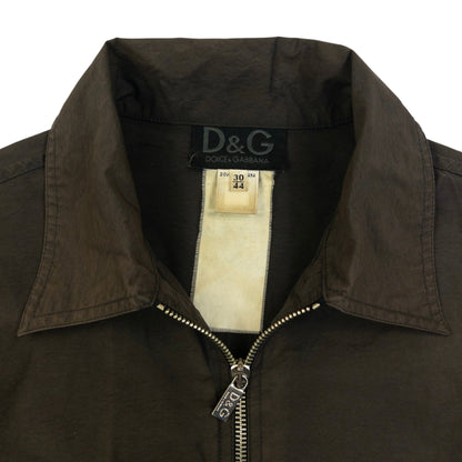 Vintage 2000s Dolce & Gabbana Waterproof Lightweight Jacket Size M | Medium, Brown