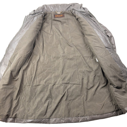 Vintage 90s Balmain Zip Up Padded Rain Jacket Size M | Medium, Grey