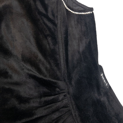 Vintage Armani Jeans Velour Diamonte Trim Dress Womens Size S