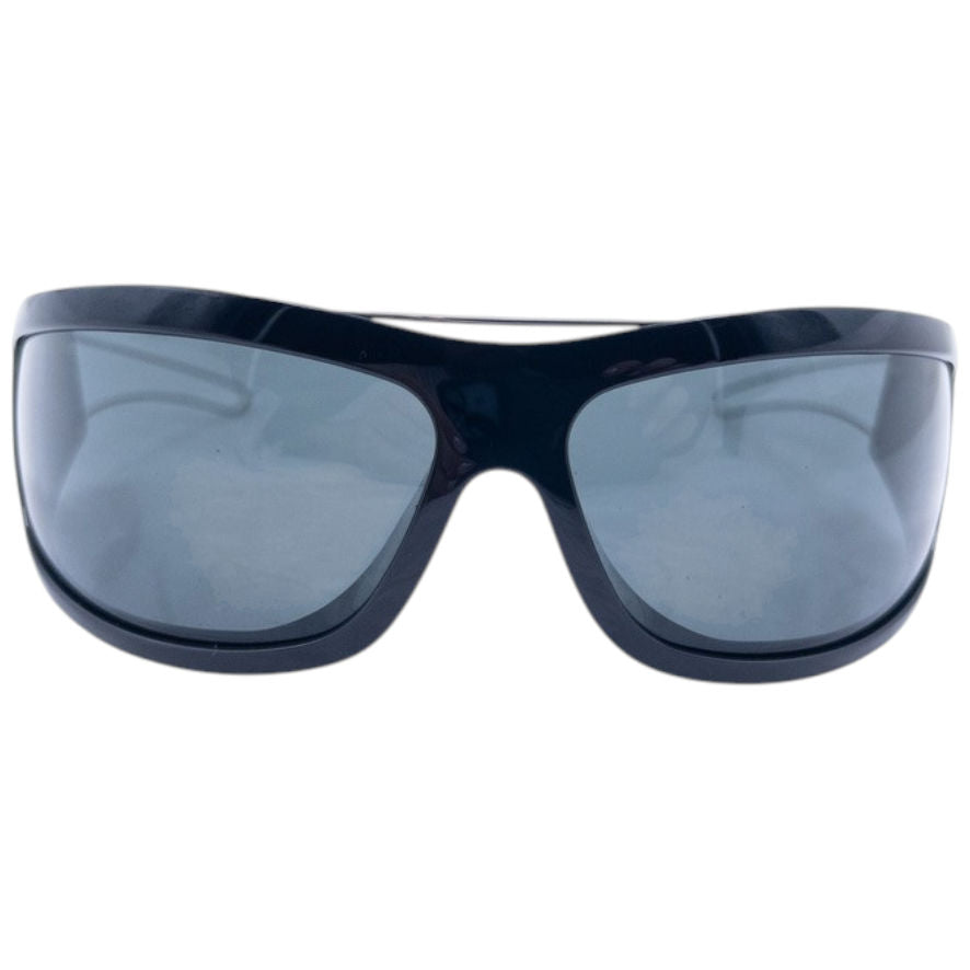 Vintage 2000s Dior Colourfull Wire Frame Shield Sunglasses | O/S, Black