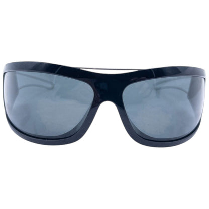 Vintage 2000s Dior Colourfull Wire Frame Shield Sunglasses | O/S, Black