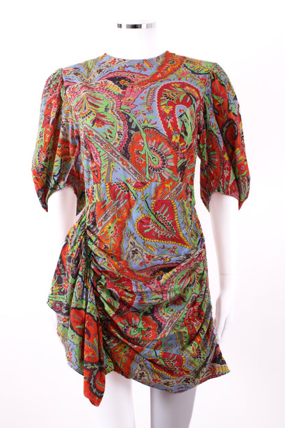 Rhode Puff Sleeve Mini Dress Multi S | Default Title, Red