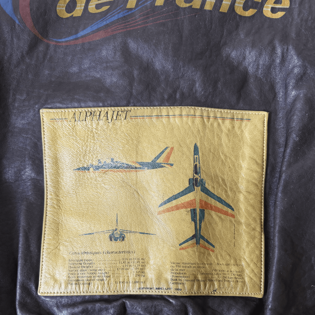 Avirex 1988 'Patrouille de France' A2 Leather Flight Jacket - S / M | S / M, Red