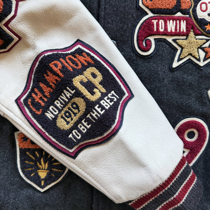 Champion 'Fair and Square Champion' Varsity Jacket - M